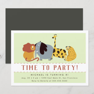 Invitation Il Est Temps De Faire La Fête ! Anniversaire de en