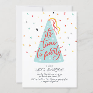 Invitation Il est temps de fêter l'anniversaire