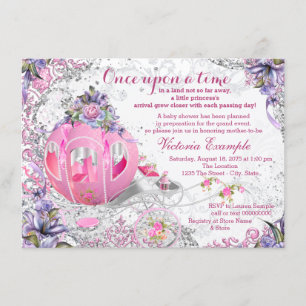 Invitation Il était une fois baby shower