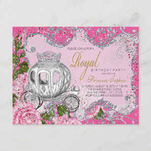 Invitation Il était une fois la fête d'anniversaire de la pri