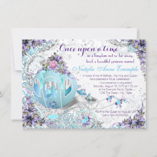 Invitation Il était une fois la princesse de conte de fées po