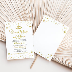 Invitation Il était une fois la princesse d'or Anniversaire