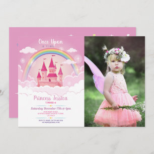 Invitation Il était une fois Princess Birthday Castle Photo