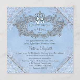 Invitation Il était une fois princesse anniversaire