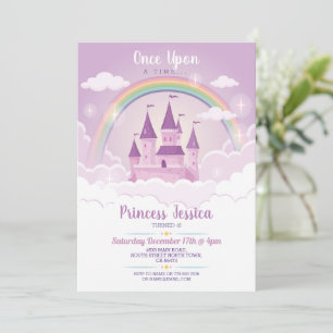 Invitation Il était une fois princesse Anniversaire Château p