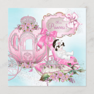 Invitation Il était une fois princesse baby shower