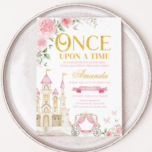 Invitation Il était une fois princesse fête d'anniversaire