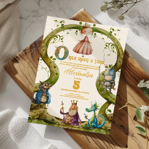 Invitation Il était une fois un Baby shower princesse