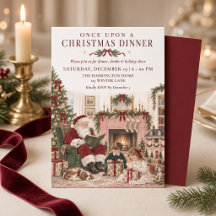 Il était une fois un dîner de Noël Vintage Père No