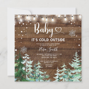 Invitation Il fait froid à l'extérieur du Baby shower de la p