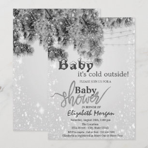 Invitation Il fait froid à l'extérieur du Baby shower des Bra