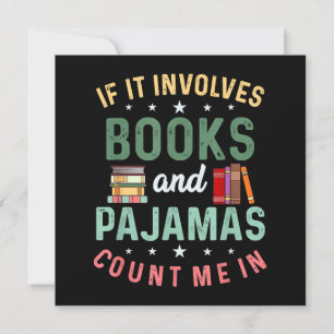 Invitation IL IMPLIQUE LIVRES & PAJAMAS COMPTER MOI DANS Drôl