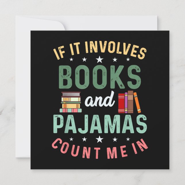 Invitation IL IMPLIQUE LIVRES & PAJAMAS COMPTER MOI DANS Drôl (Devant)