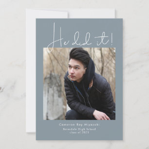 Invitation Il L'A Fait ! Photo de la fête d'obtention du dipl