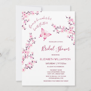 Invitation Il lui donne des papillons   Sakura Baby Shower