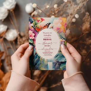 Invitation Il me donne des papillons Fête des mariées minimal