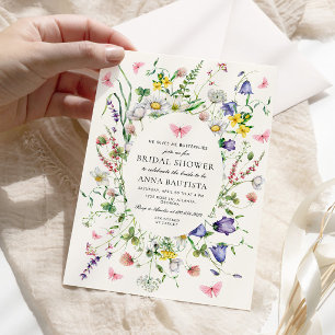 Invitation Il Me Donne Des Papillons Joli Floral Bridal Showe