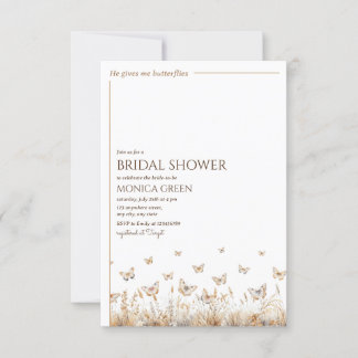 Invitation Il me donne des papillons Semaine de mariage minim