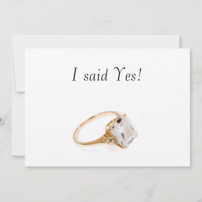Invitation Il met une bague sur elle/enregistrer la date (Devant)