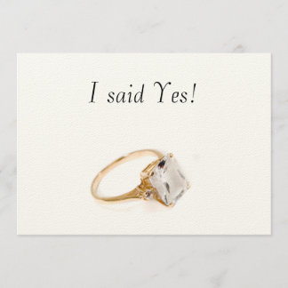 Invitation Il met une bague sur elle/enregistrer la date