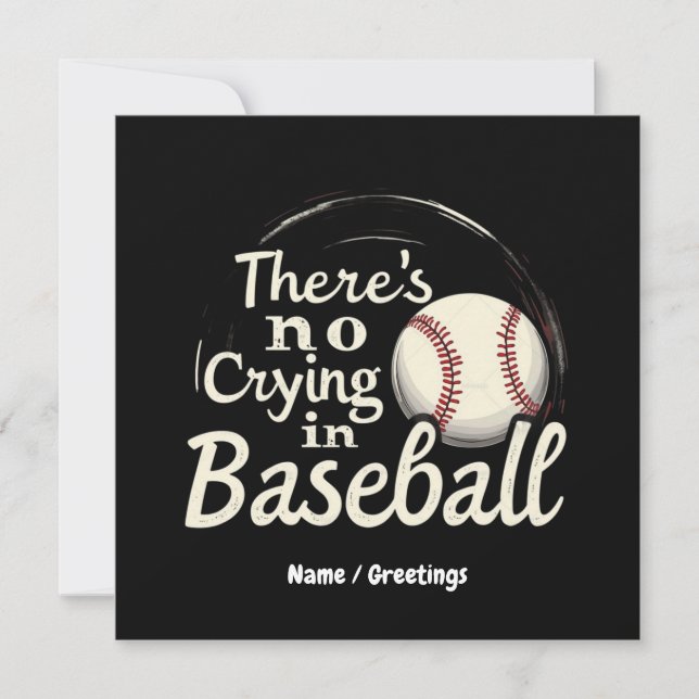 Invitation Il n'y a pas de larmes au baseball Une journée de  (Devant)