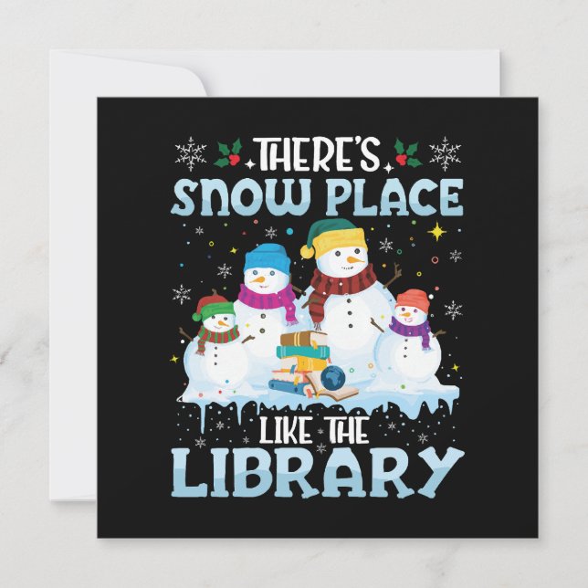 Invitation Il n'y a pas d'endroit comme la bibliothèque de No (Devant)