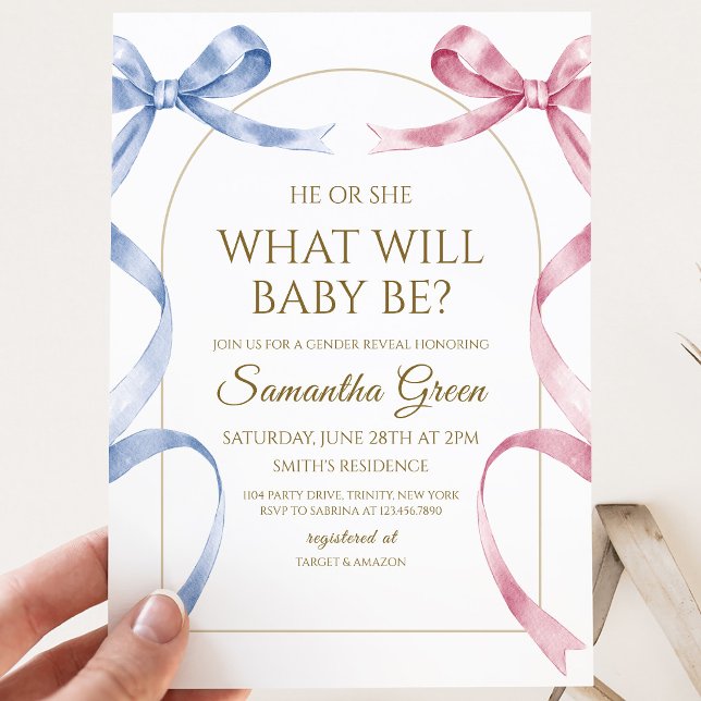 Invitation Il ou Elle Quel Sera Le Bébé Baby Shower (Créateur téléchargé)