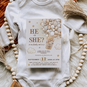 Invitation Il ou elle Sexe Révèle Teddy Bear Ballons
