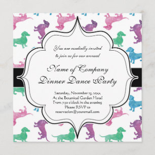 Invitation Il pleut des Dachshunds