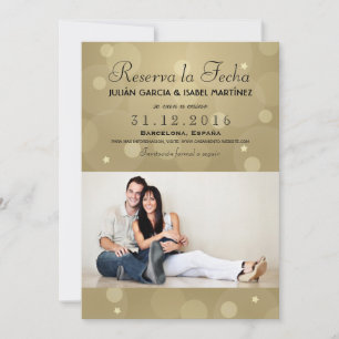Invitation Il réserve la Date Mariage Annonce Targeta Photo