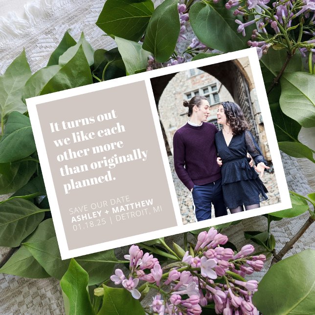 Invitation Il s'avère drôle Citation mariage Enregistrer la d (Créateur téléchargé)