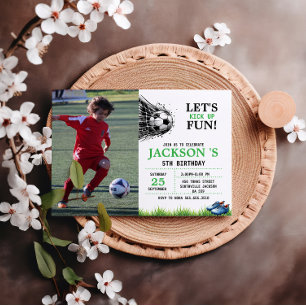 Invitation Il s'envole   Soccer 5e anniversaire fête