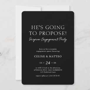Invitation Il va faire sa demande ! Surprise pour la demande