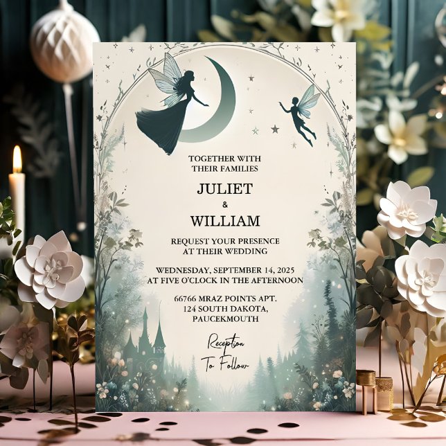 Invitation Il Witch Dream Magique Mystical Stars Moon Mariage (Créateur téléchargé)