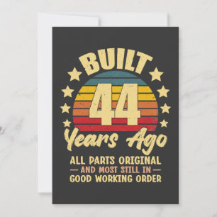 Invitation Il y a 44 ans Toutes les pièces d'origine 44e anni