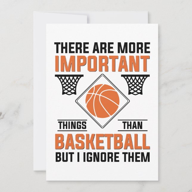 Invitation il y a des choses plus importantes que le basket-b (Devant)