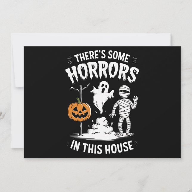 Invitation Il y a des horreurs dans cette maison drôle Hallow (Devant)