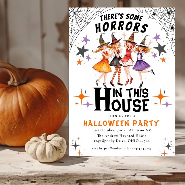 Invitation il y a des horreurs dans cette maison Halloween (Créateur téléchargé)