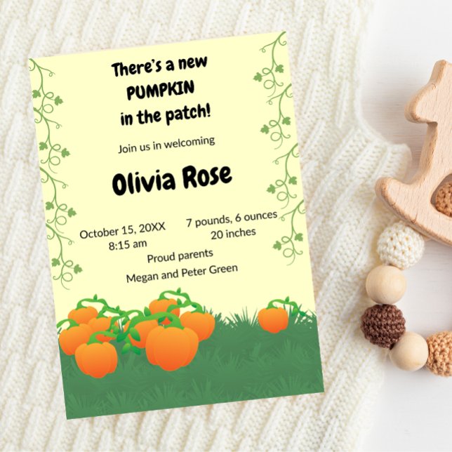 Invitation Il y a un nouveau citrouille dans le patch (Créateur téléchargé)