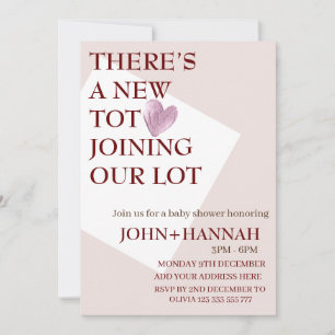 Invitation Il y a un nouveau pied qui rejoint notre Baby show