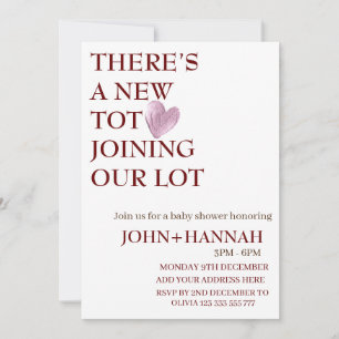 Invitation Il y a un nouveau pied qui rejoint notre Baby show