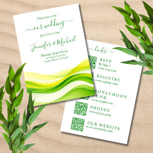 Invitation Île Citron Vert et Jaune Mariage-Tout Compris