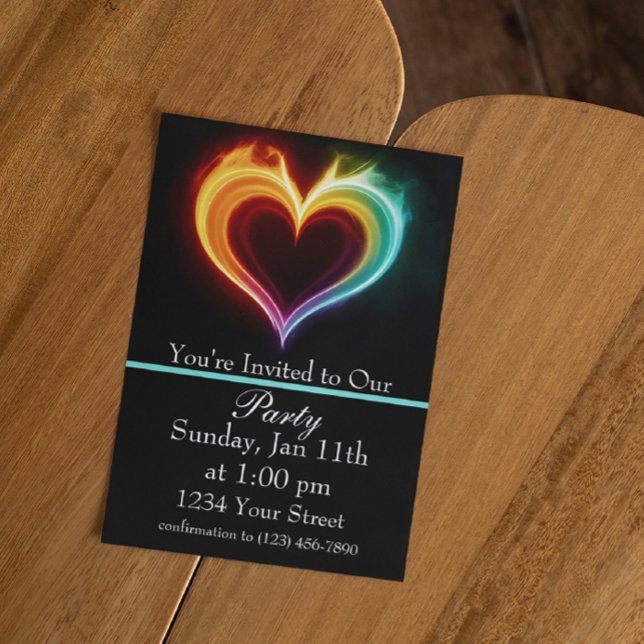 Invitation Illuminez la nuit : rejoignez notre fête de feu ar (Créateur téléchargé)