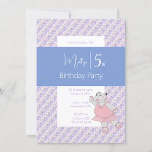 Invitation illusima Blue Ballerine Hippopotame 5ème Anniversa