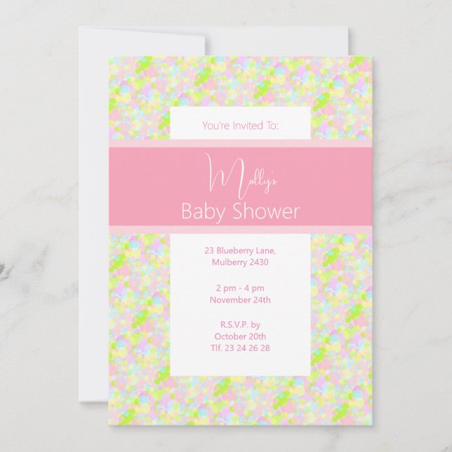 Invitation illusima Peinture Baby shower (Devant)