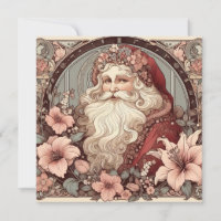 Illustration Art Nouveau du Père Noël