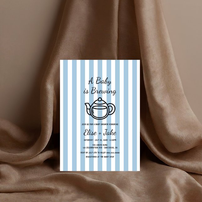 Invitation illustration baby shower Tea Doodle (Créateur téléchargé)