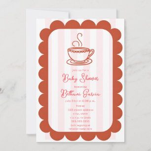 Invitation illustration baby shower Tea Doodle