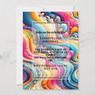 Invitation Illustration d'anniversaire de la fête d'anniversa
