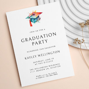 Invitation Illustration d'aquarelle simple moderne